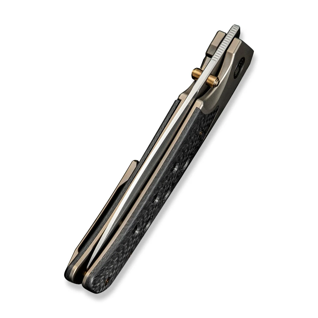 WEKNIFE WE-Guthrie Thumb Stud & Front Flipper Knife Titanium & Carbon Fiber Handle (3.94" CPM 20CV Blade) WE23072B-2 - Image 8