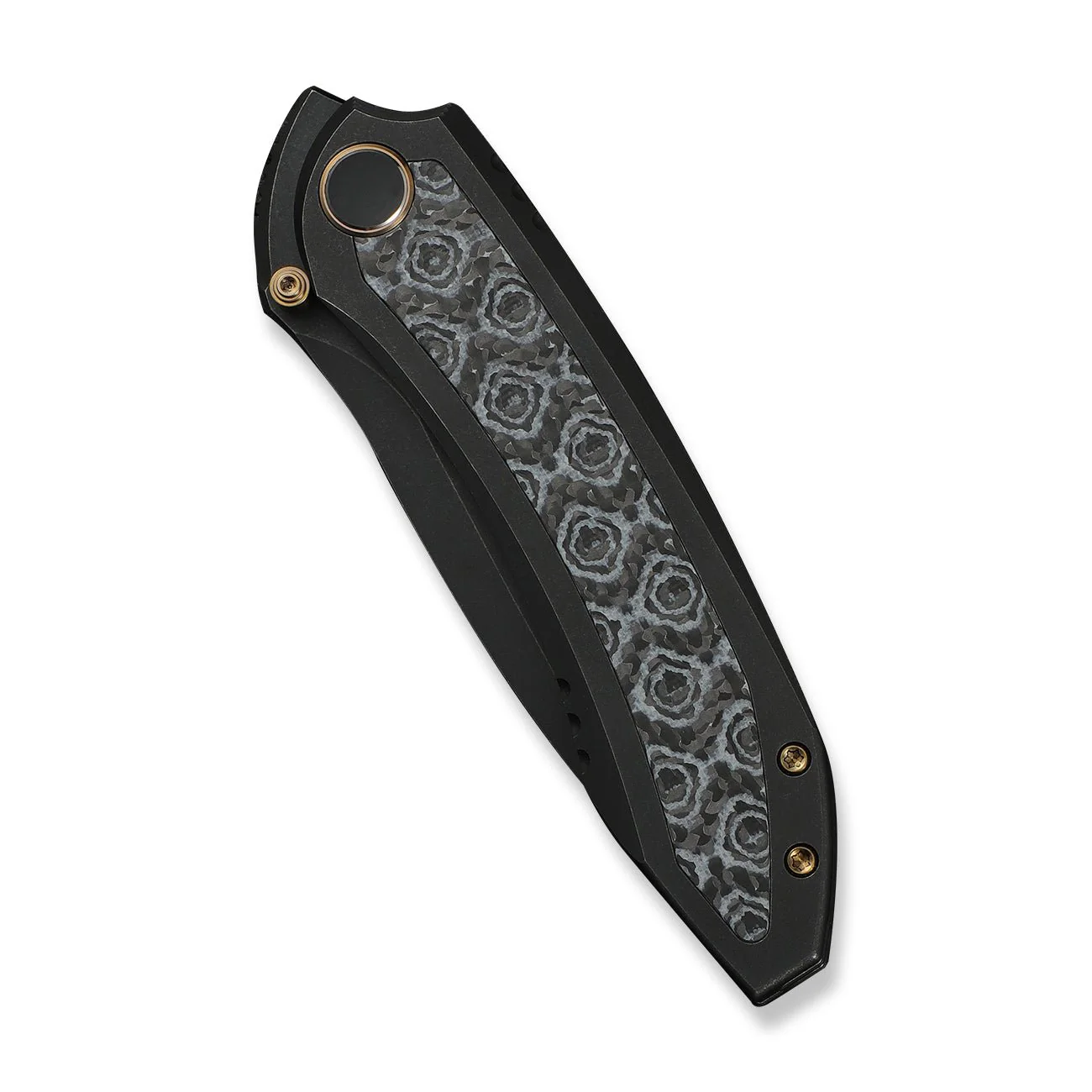 WEKNIFE Winsome Thumb Stud & Front Flipper Knife Titanium & G10 & Carbon Fiber Handle (3.74" M390 Blade) WE23092-1 - Image 6