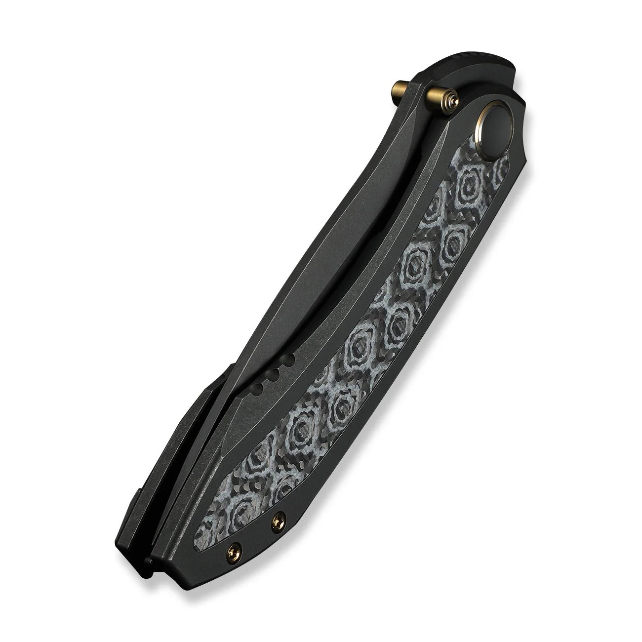 WEKNIFE Winsome Thumb Stud & Front Flipper Knife Titanium & G10 & Carbon Fiber Handle (3.74" M390 Blade) WE23092-1 - Image 8