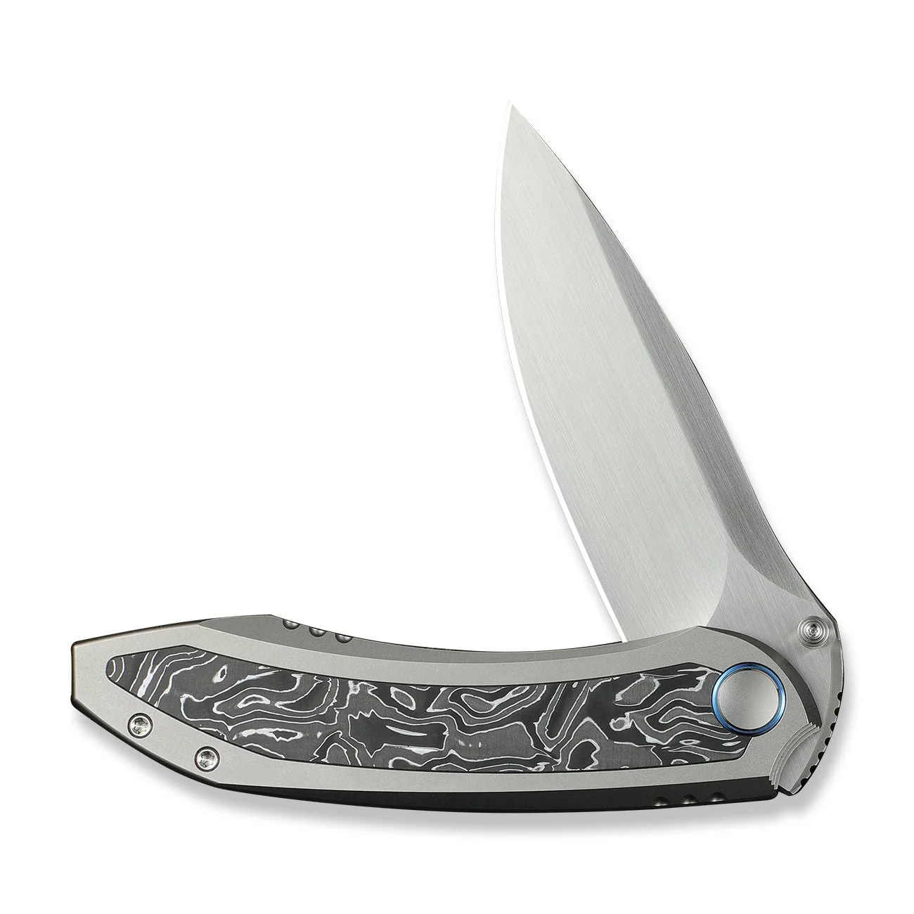 WEKNIFE Winsome Thumb Stud & Front Flipper Knife Titanium & Carbon Fiber Handle (3.74" M390 Blade) WE23092-2 - Image 5