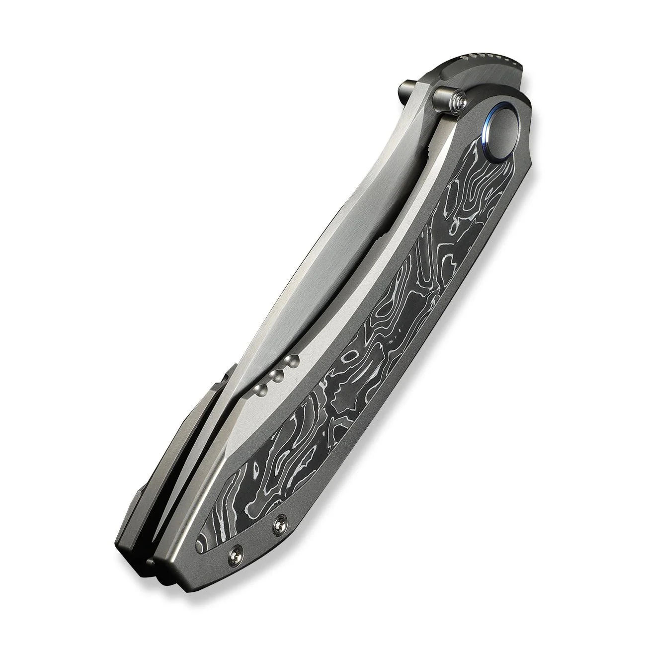 WEKNIFE Winsome Thumb Stud & Front Flipper Knife Titanium & Carbon Fiber Handle (3.74" M390 Blade) WE23092-2 - Image 8