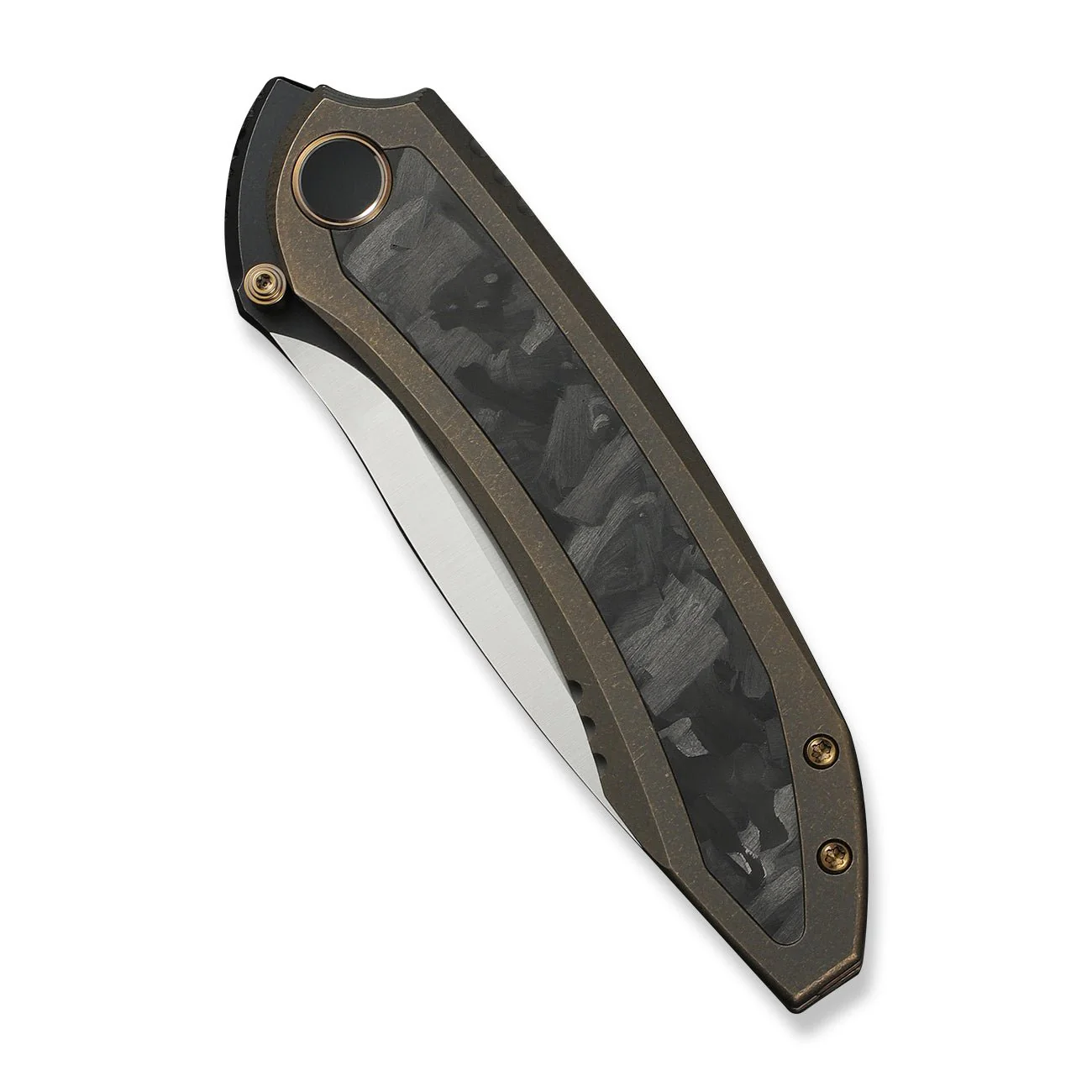 WEKNIFE Winsome Thumb Stud & Front Flipper Knife Titanium & Carbon Fiber Handle (3.74" M390 Blade) WE23092-3 - Image 6