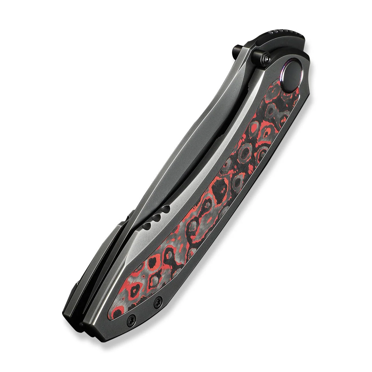 WEKNIFE Winsome Thumb Stud & Front Flipper Knife Titanium & FatCarbon Fiber Handle (3.74" M390 Blade) WE23092-4 - Image 8