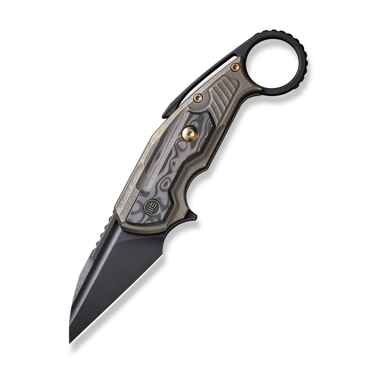 WEKNIFE Yardbird Flipper & Button Lock Knife Titanium & Carbon Fiber Handle (2.44" CPM 20CV Blade) WE22021-2 - Image 3