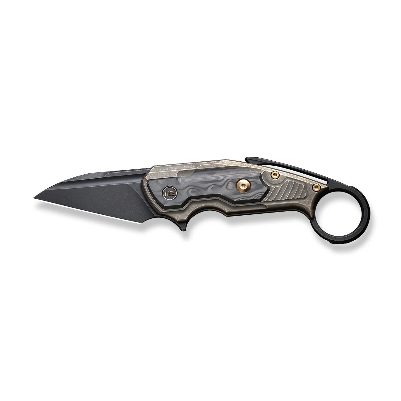 WEKNIFE Yardbird Flipper & Button Lock Knife Titanium & Carbon Fiber Handle (2.44" CPM 20CV Blade) WE22021-2 - Image 4