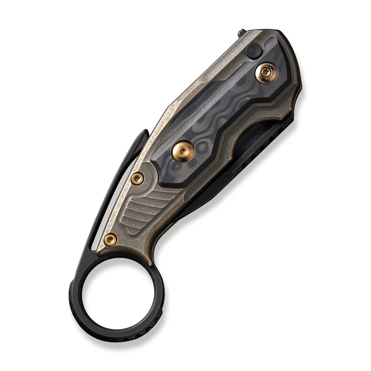 WEKNIFE Yardbird Flipper & Button Lock Knife Titanium & Carbon Fiber Handle (2.44" CPM 20CV Blade) WE22021-2 - Image 7