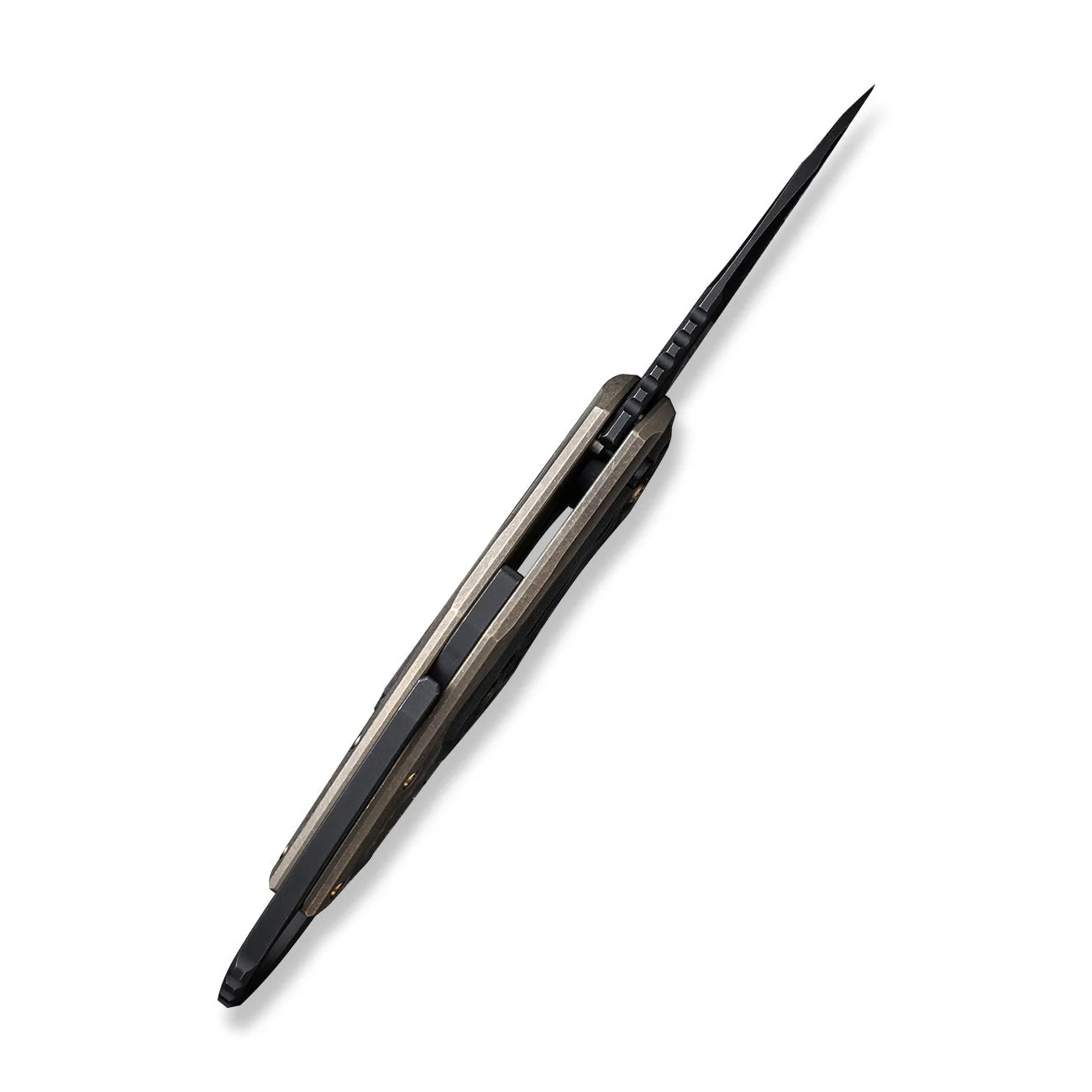WEKNIFE Yardbird Flipper & Button Lock Knife Titanium & Carbon Fiber Handle (2.44" CPM 20CV Blade) WE22021-2 - Image 9