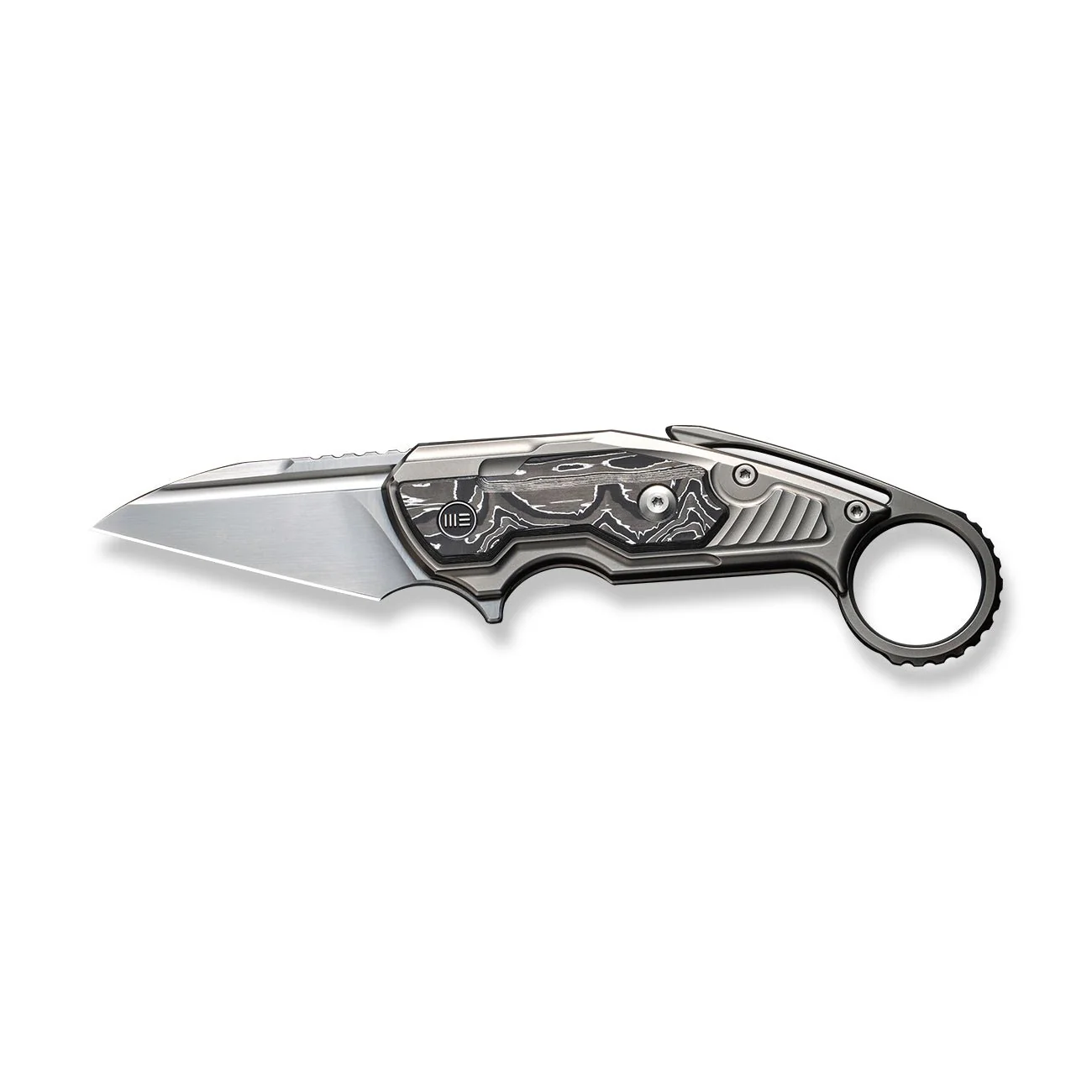 WEKNIFE Yardbird Flipper & Button Lock Knife Titanium & Carbon Fiber Handle (2.44" CPM 20CV Blade) WE22021-3 - Image 5