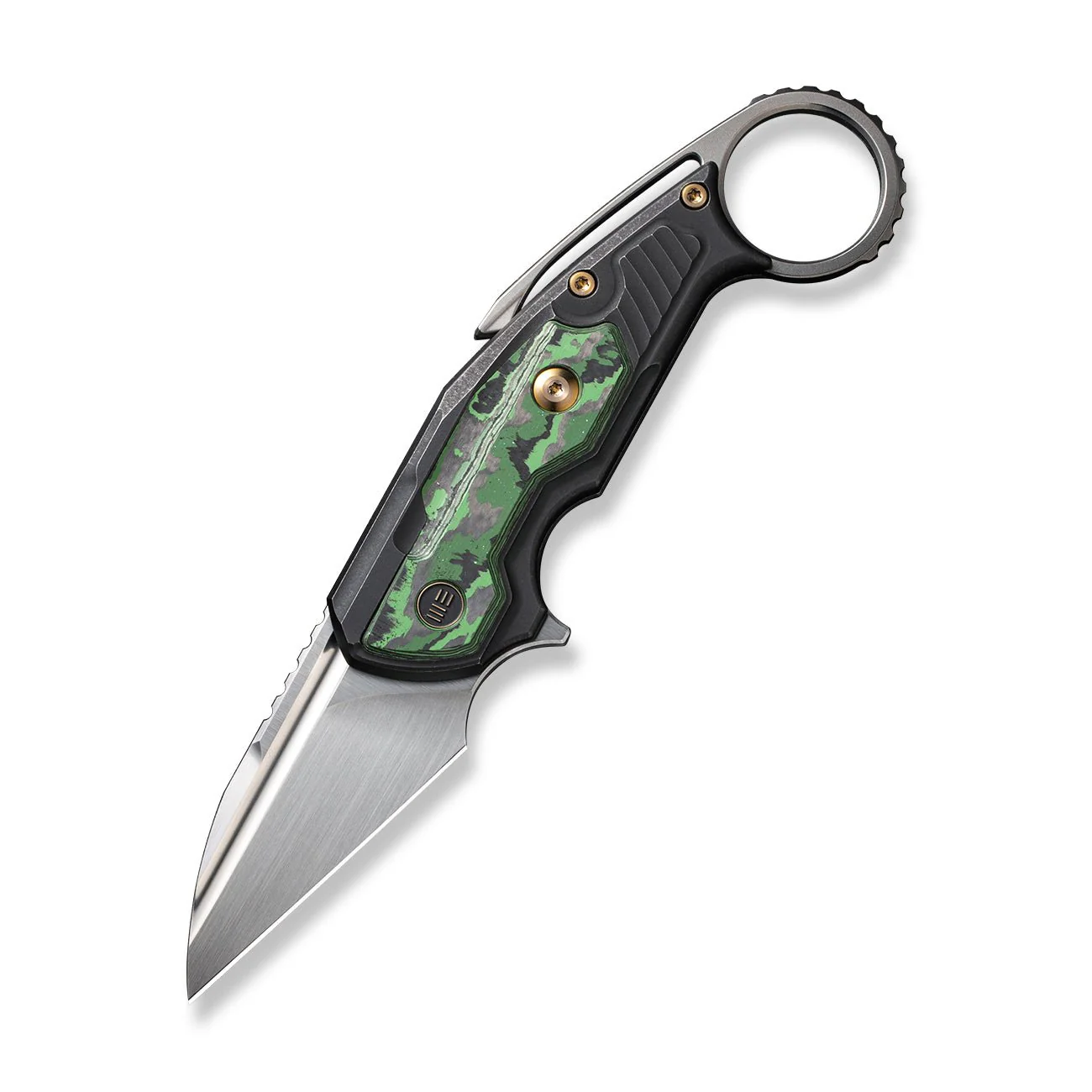 WEKNIFE Yardbird Flipper & Button Lock Knife Titanium & FatCarbon Fiber Handle (2.44" CPM 20CV Blade) WE22021-4 - Image 3
