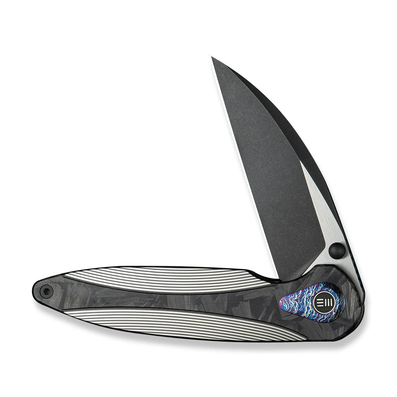 WEKNIFE Zenthra Flipper & Thumb Stud Knife Titanium & Carbon Fiber Handle (3.3" M390 Blade) WE24021C-1 - Image 5