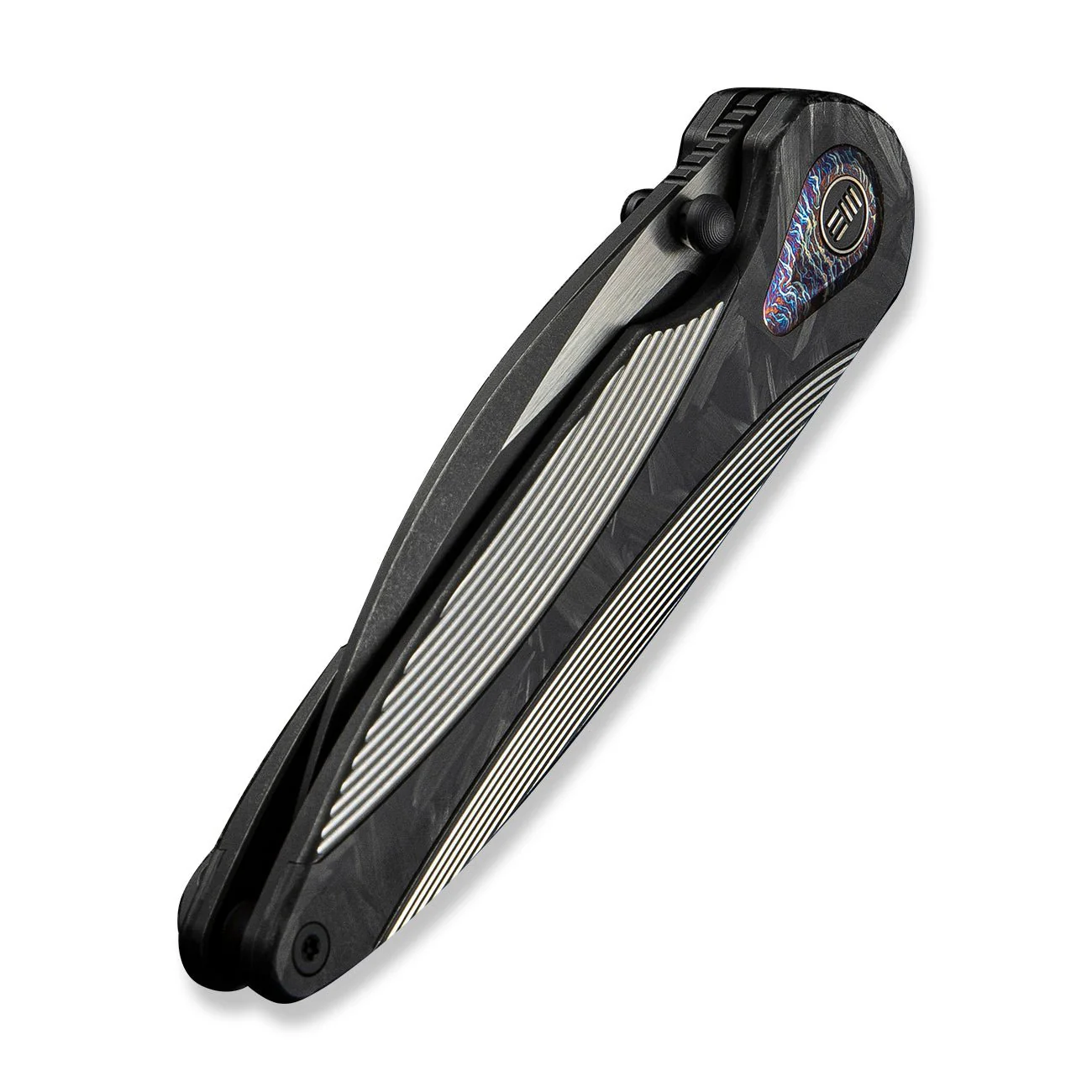 WEKNIFE Zenthra Flipper & Thumb Stud Knife Titanium & Carbon Fiber Handle (3.3" M390 Blade) WE24021C-1 - Image 8