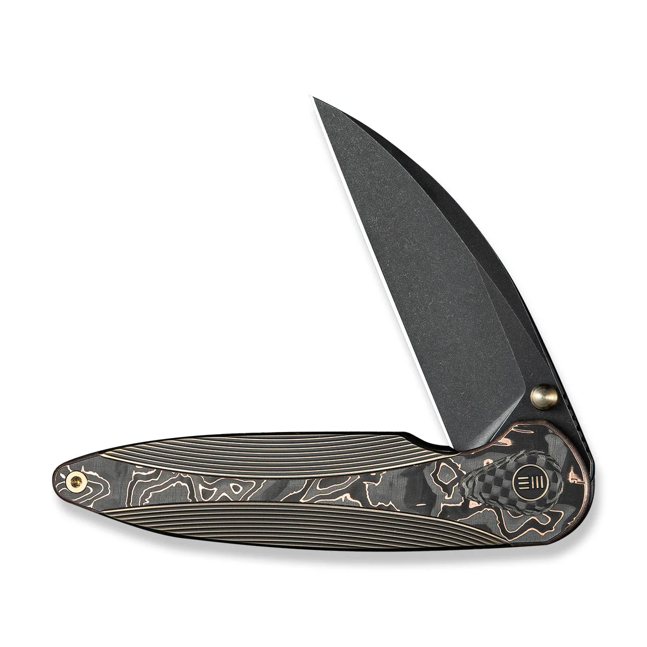 WEKNIFE Zenthra Flipper & Thumb Stud Knife Titanium & Carbon Fiber Handle (3.3" M390 Blade) WE24021C-3 - Image 5