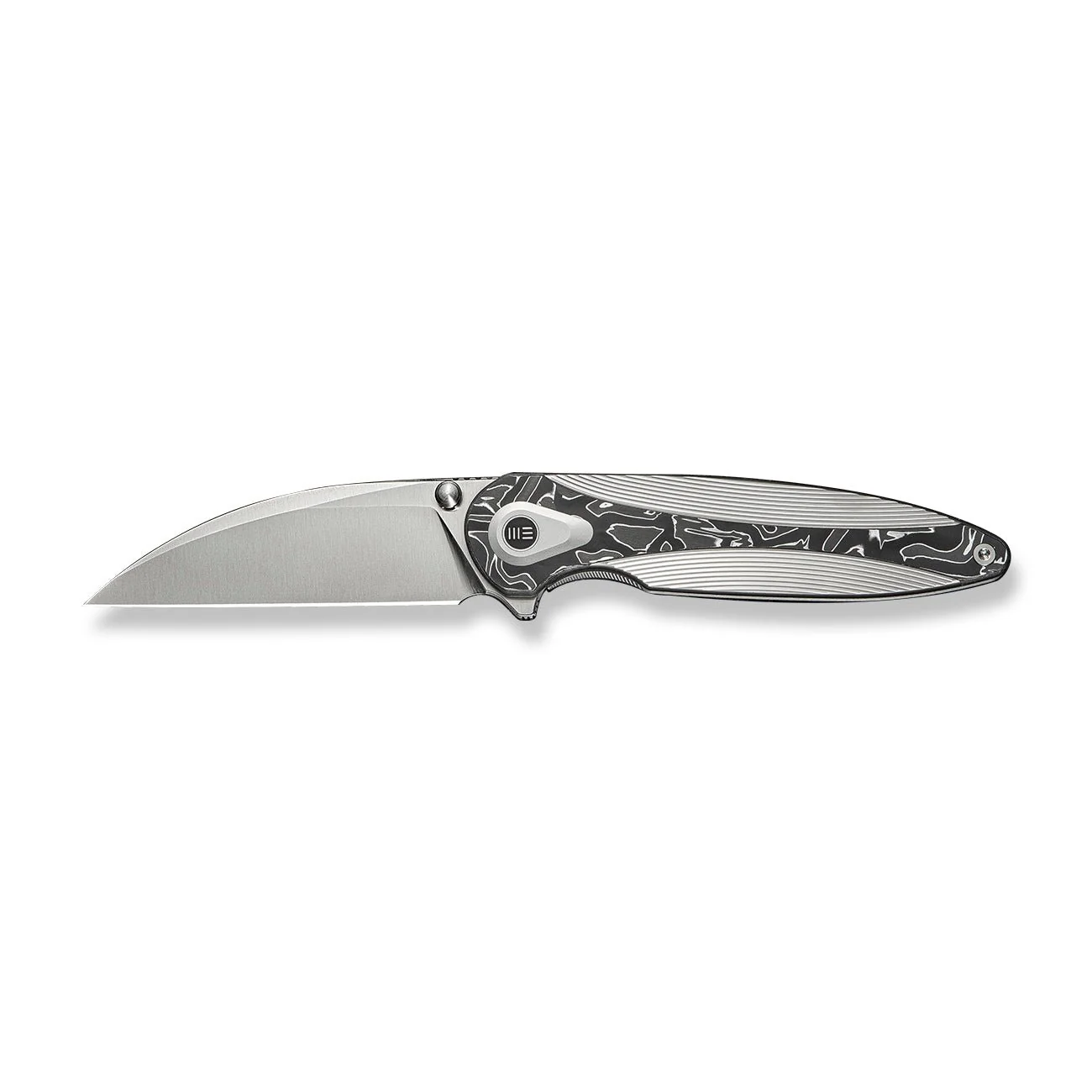 WEKNIFE Zenthra Flipper & Thumb Stud Knife Titanium & Carbon Fiber Handle (3.3" M390 Blade) WE24021C-4 - Image 4