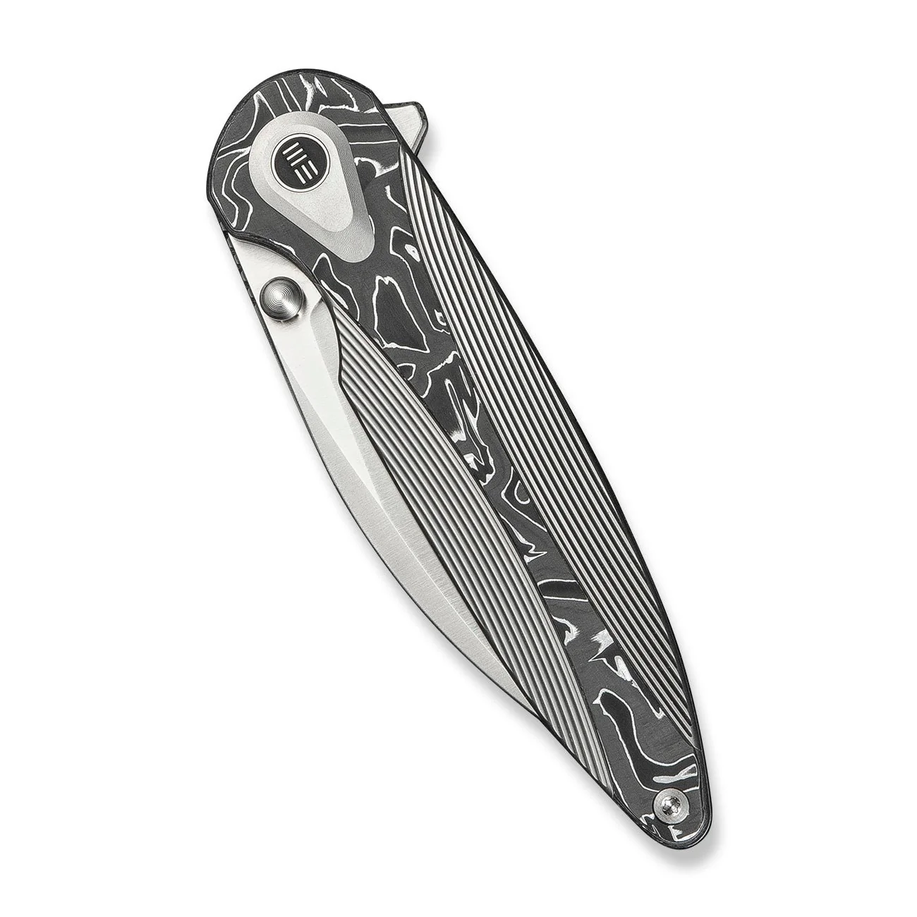 WEKNIFE Zenthra Flipper & Thumb Stud Knife Titanium & Carbon Fiber Handle (3.3" M390 Blade) WE24021C-4 - Image 6