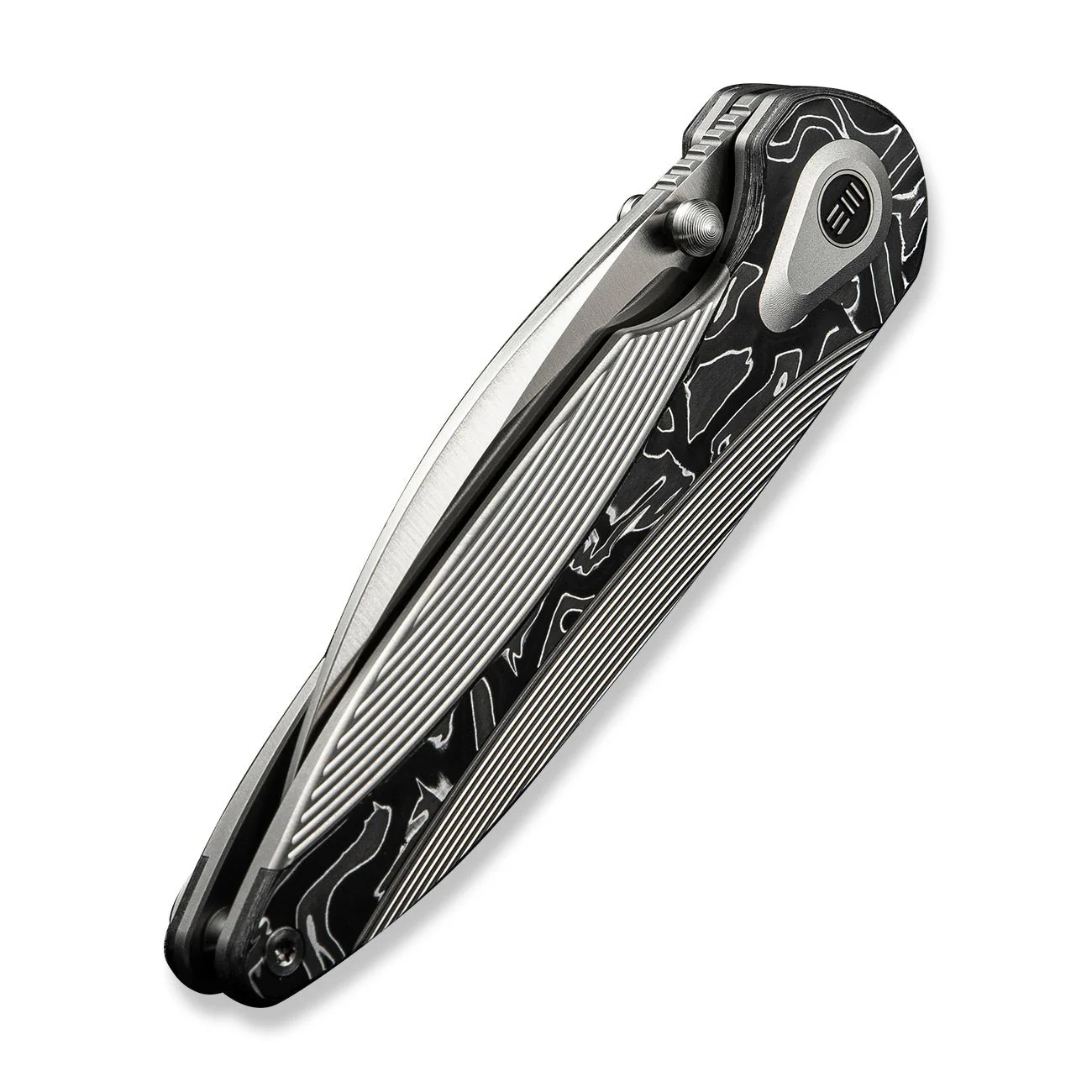 WEKNIFE Zenthra Flipper & Thumb Stud Knife Titanium & Carbon Fiber Handle (3.3" M390 Blade) WE24021C-4 - Image 8