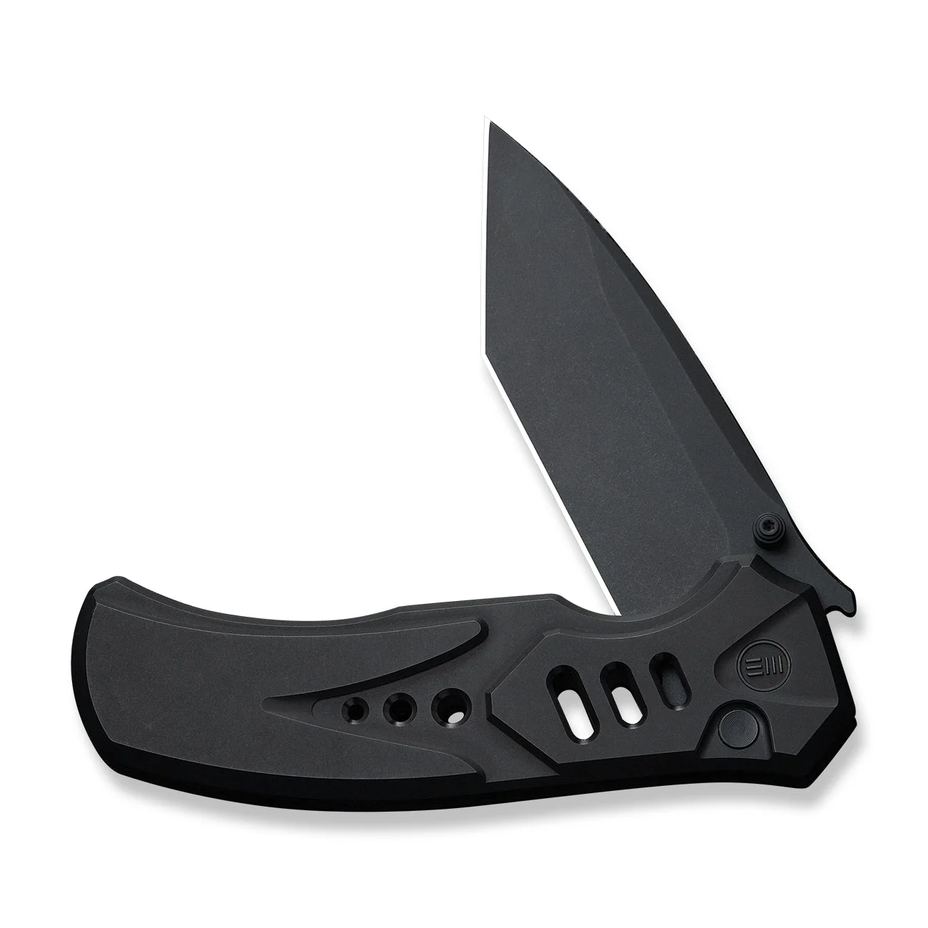 WEKNIFE Zentron Flipper & Thumb Stud & Button Lock Knife Black Titanium Handle (3.48" Black Stonewashed Bohler M390 Blade) WE24094-1 - Image 5