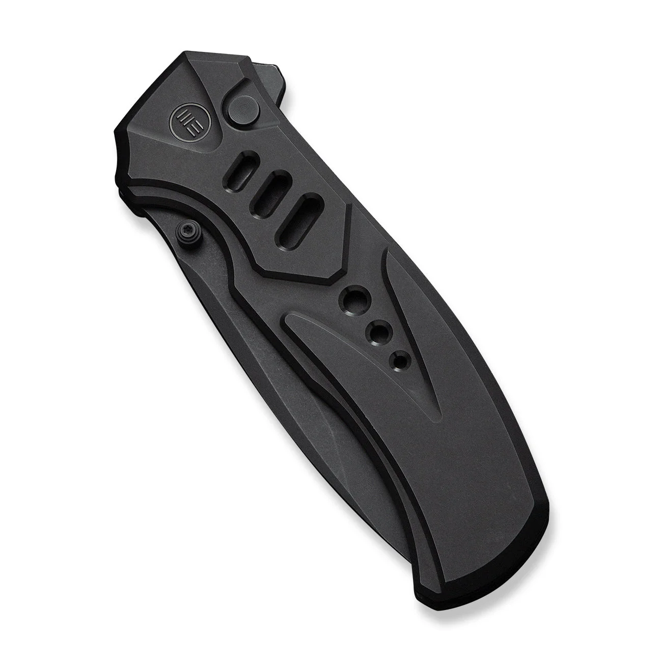 WEKNIFE Zentron Flipper & Thumb Stud & Button Lock Knife Black Titanium Handle (3.48" Black Stonewashed Bohler M390 Blade) WE24094-1 - Image 6
