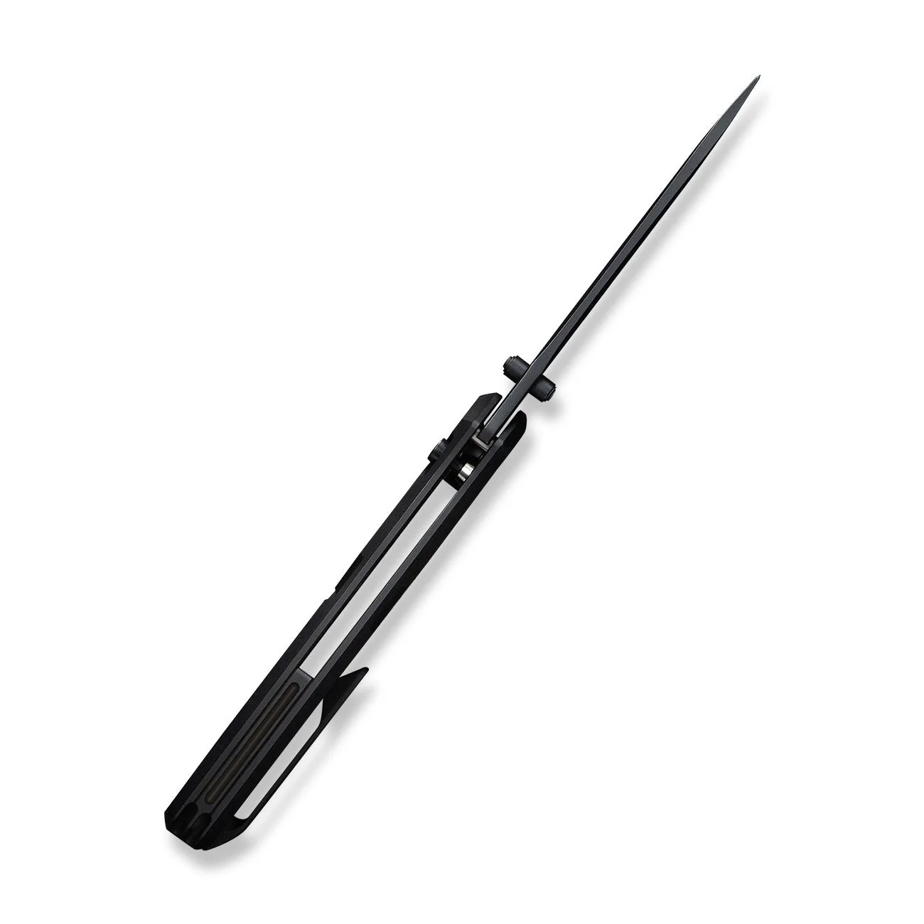 WEKNIFE Zentron Flipper & Thumb Stud & Button Lock Knife Black Titanium Handle (3.48" Black Stonewashed Bohler M390 Blade) WE24094-1 - Image 9