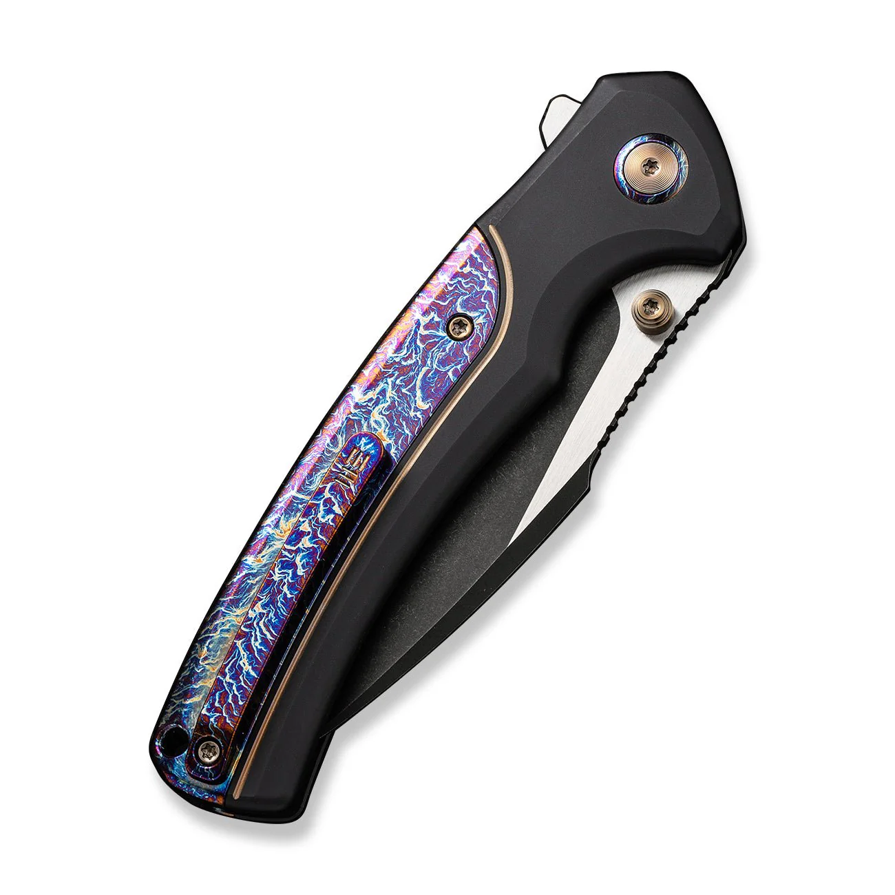 WEKNIFE Ziffius Flipper & Thumb Stud & Button Lock Knife Titanium Handle (3.7" CPM 20CV Blade) WE22024D-1 - Image 7