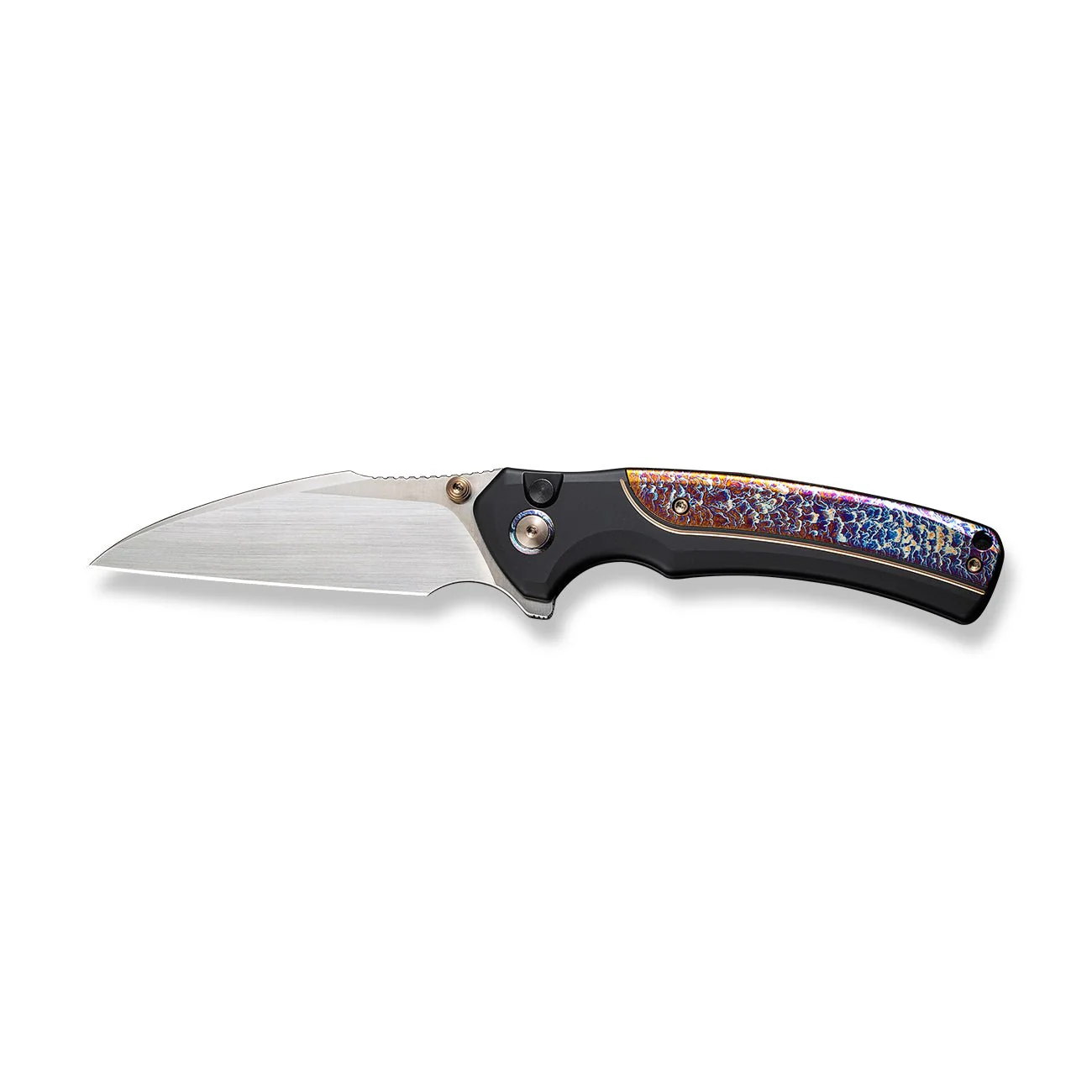 WEKNIFE Ziffius Flipper & Thumb Stud & Button Lock Knife Titanium Handle (3.7" CPM 20CV Blade) WE22024D-2 - Image 4