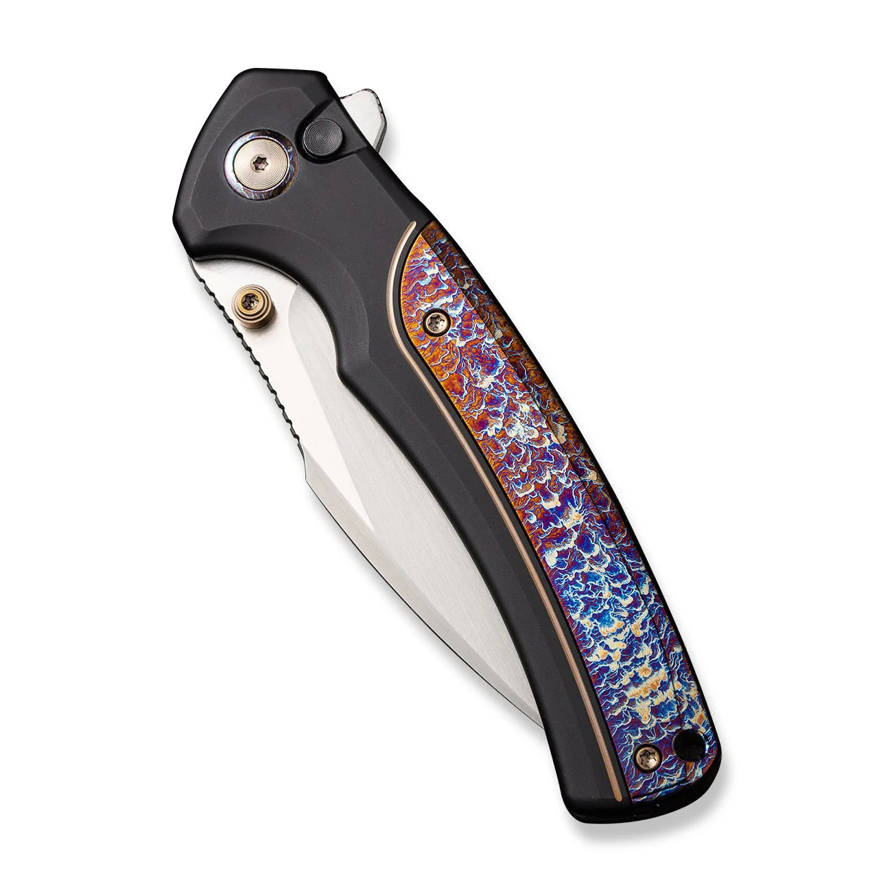 WEKNIFE Ziffius Flipper & Thumb Stud & Button Lock Knife Titanium Handle (3.7" CPM 20CV Blade) WE22024D-2 - Image 6