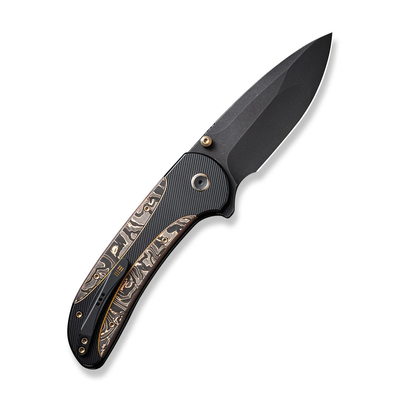 WEKNIFE Zizzit Flipper & Thumb Stud & Button Lock Knife Titanium & Carbon Fiber Handle (3.8" CPM 20CV Blade) WE23031-1 - Image 2
