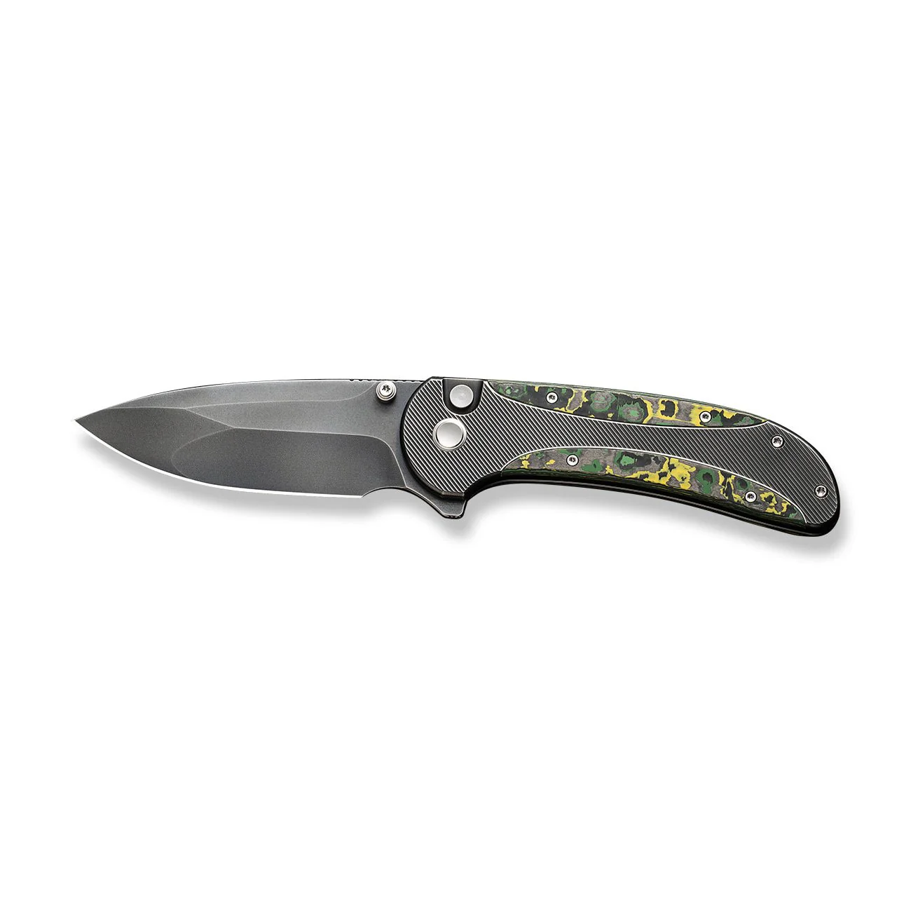 WEKNIFE Zizzit Flipper & Thumb Stud & Button Lock Knife Titanium & FatCarbon Fiber Handle (3.8" CPM 20CV Blade) WE23031-4 - Image 4