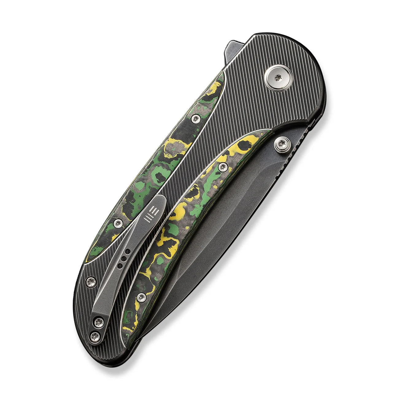 WEKNIFE Zizzit Flipper & Thumb Stud & Button Lock Knife Titanium & FatCarbon Fiber Handle (3.8" CPM 20CV Blade) WE23031-4 - Image 7